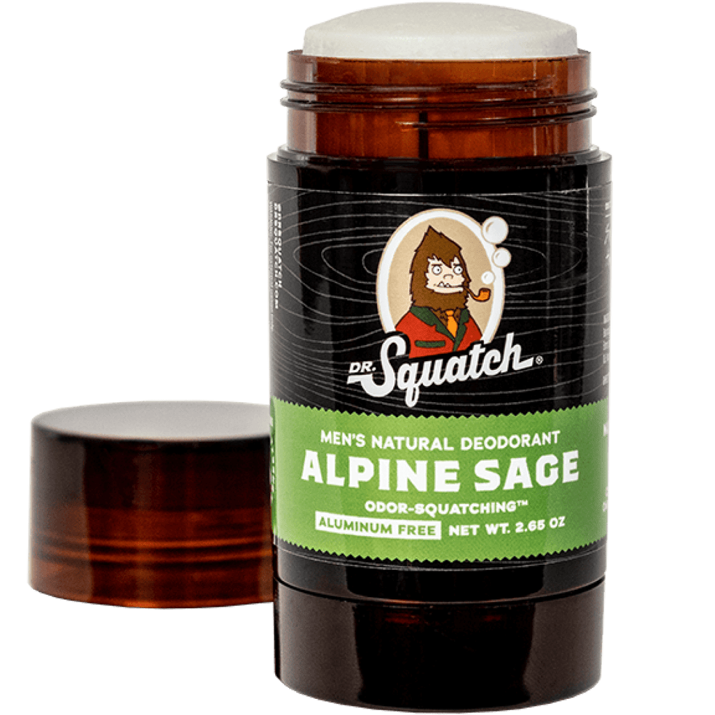 Dr. Squatch Natural Deodorant for Men Odor-Squatching Men's Deodorant  Aluminum Free - Alpine Sage + Bay
