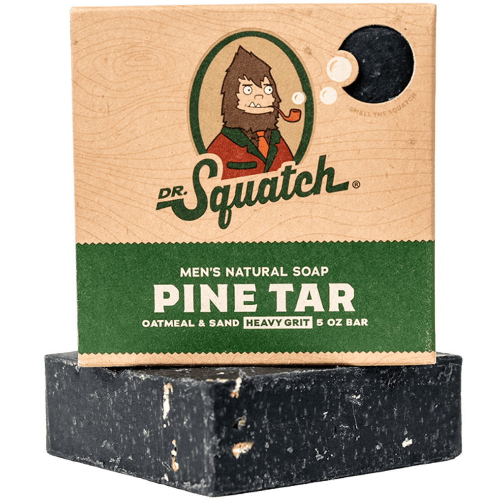 New Dr. Squatch Pine Tar Mens Shampoo & 3 Bars of Soap FREE SHIP