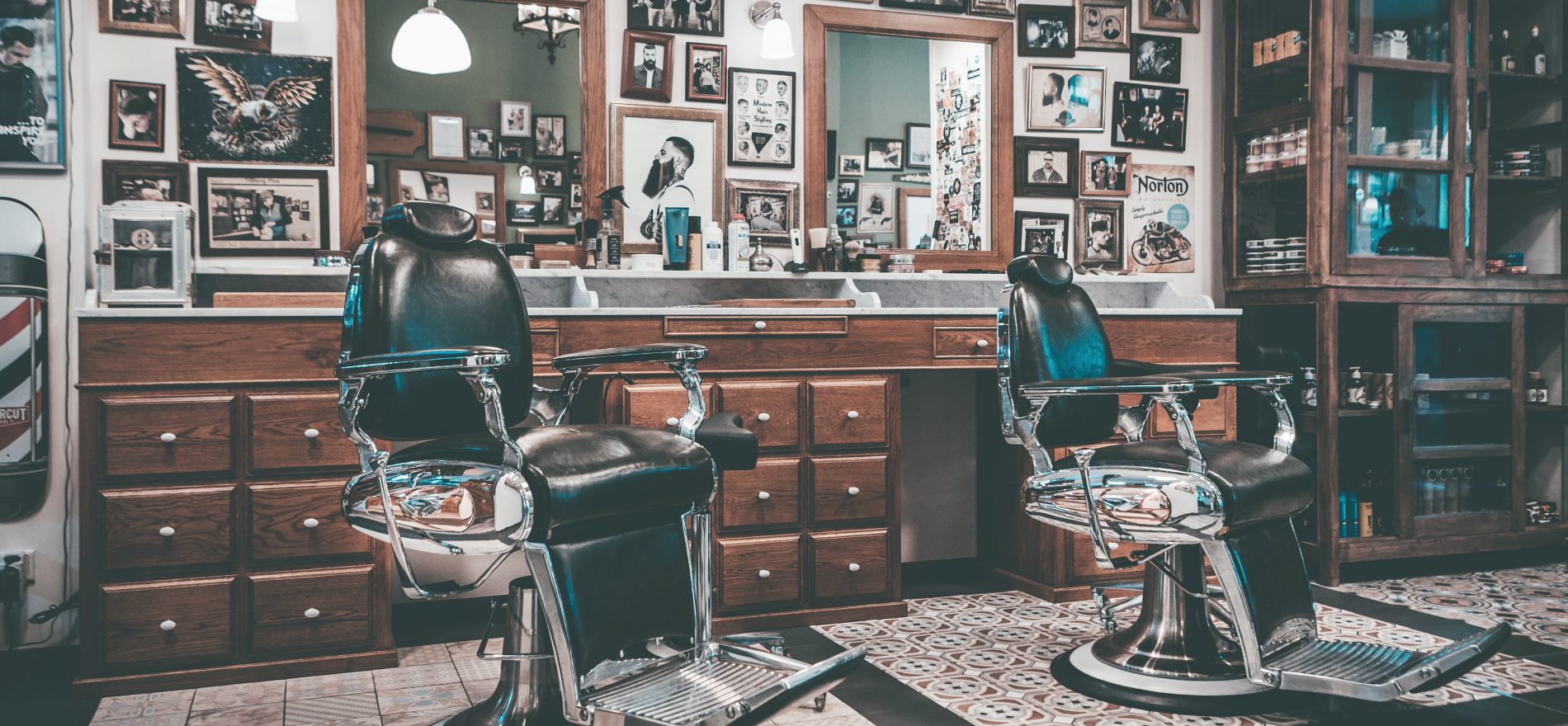 Speakeasy Style Barbershop Interior - Modern Barber