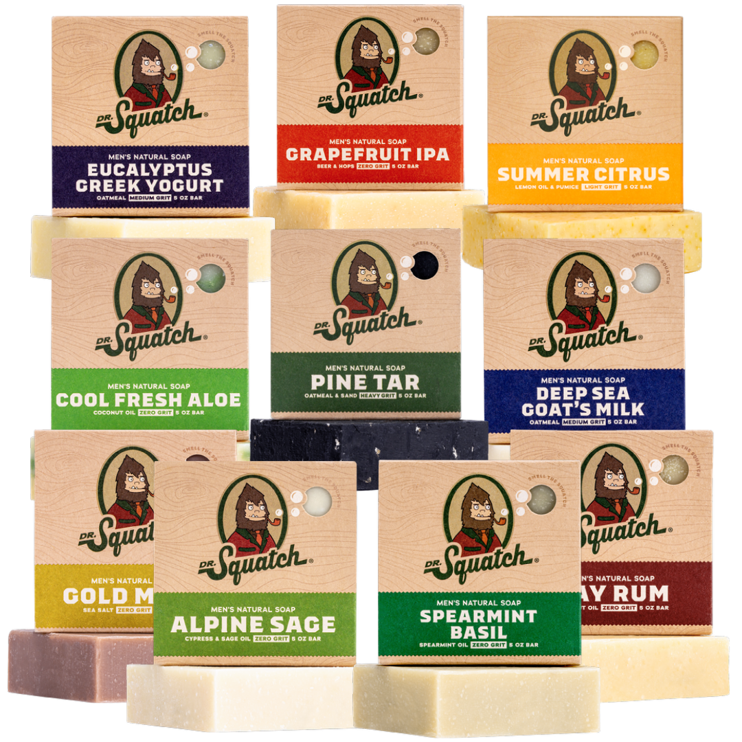 Dr. Squatch Men's Soap Variety Pack – Manly Scent Bar Soaps: Pine