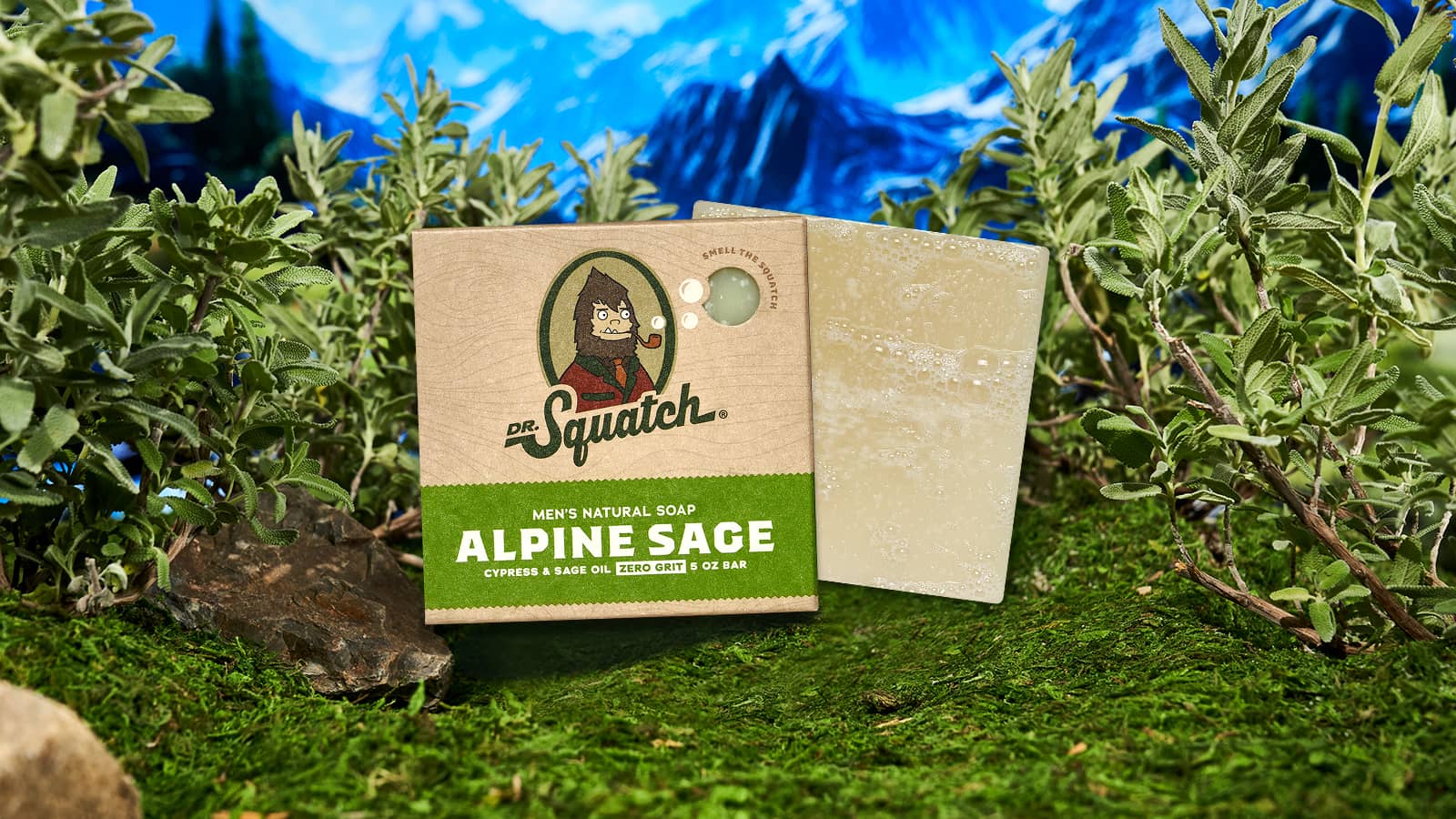 Alpine Sage Bar Soap For Men | Dr. Squatch Nautical Sage