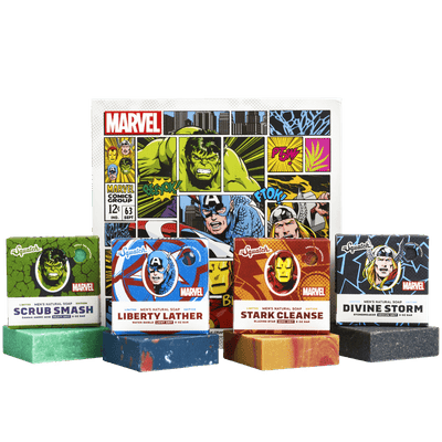 Dr. Squatch Soap The Batman Collection - Men's Natural Bar Soap - 2 Bar Soap  Bundle and Collector's Box Batman Soap for Men