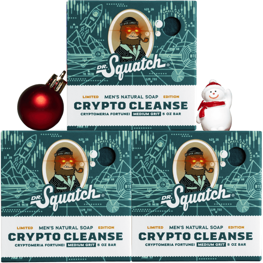 NEW Dr Squatch Soap - Crypto Cleanse - 1/8 Samples or Full Bars - SAME Day  Ship by Noon & Tracking - USA