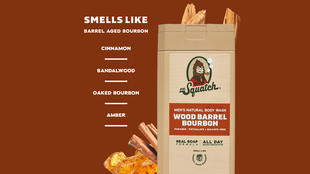 14 oz Wood Barrel Bourbon Body Wash