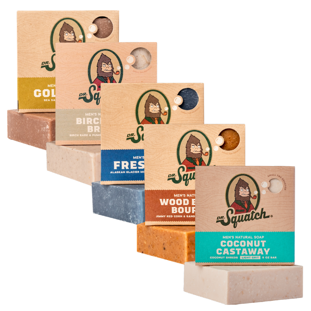 Dr Squatch Wood Barrel Bourbon Bar Soap