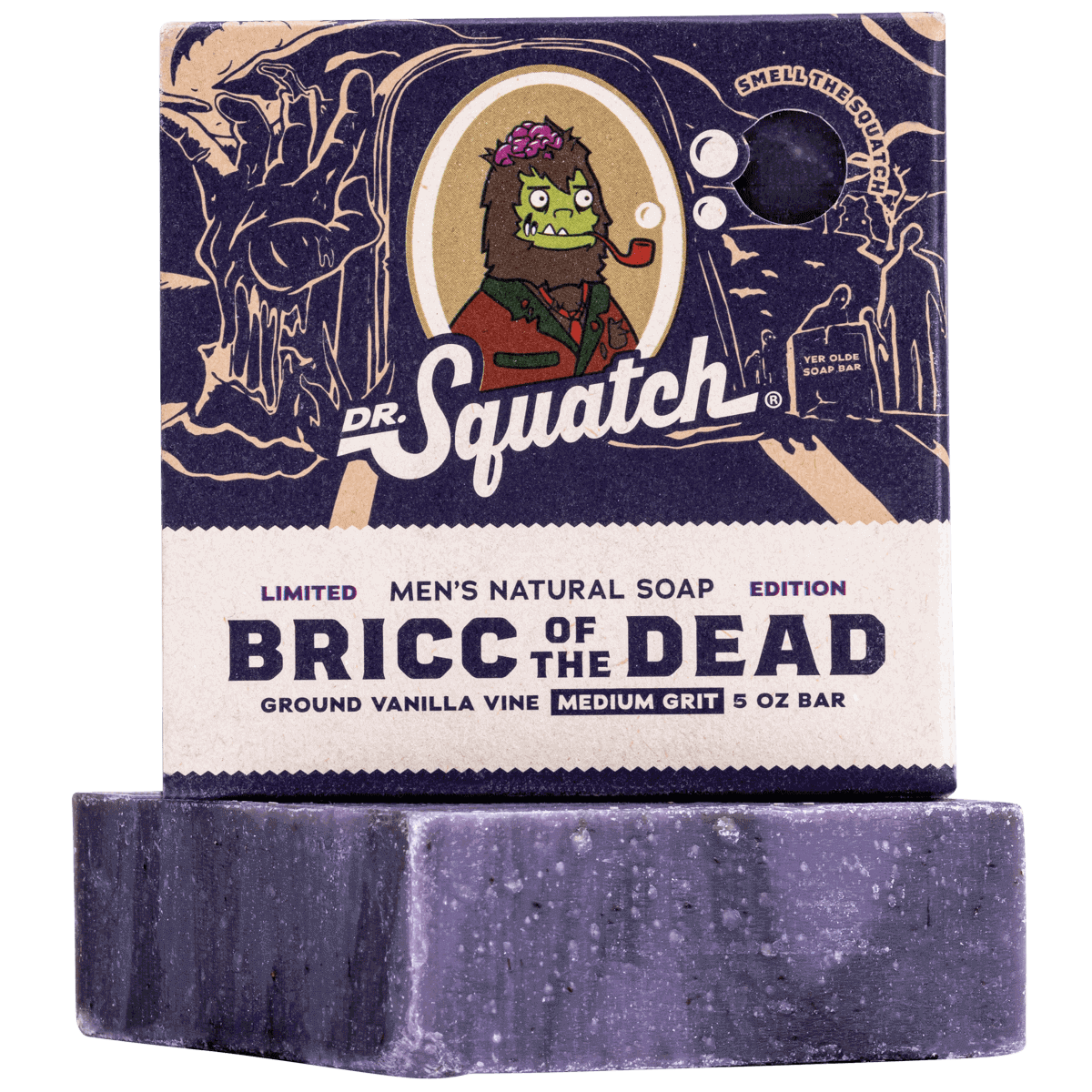 Dr. Squatch All Natural Bar Soap for Men with Medium Grit, Wood Barrel  Bourbon 5 Ounce (Pack of 1)