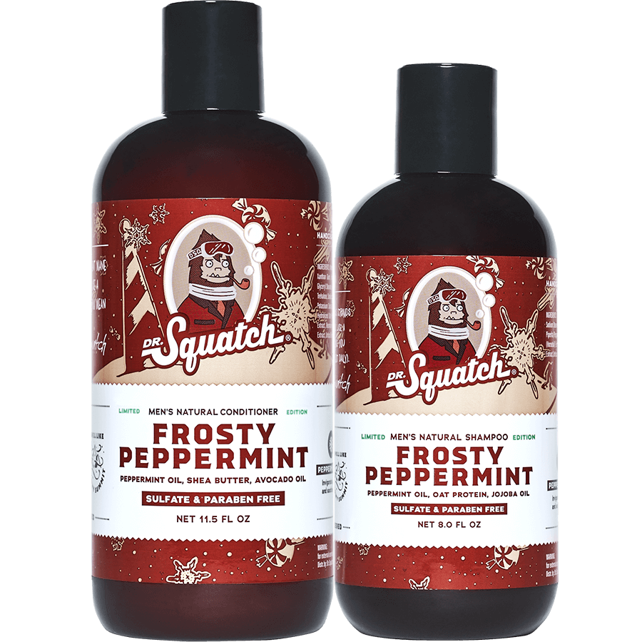 Dr Squatch Hair Care Set Frosty Peppermint Shampoo & Conditioner Limited  Edition