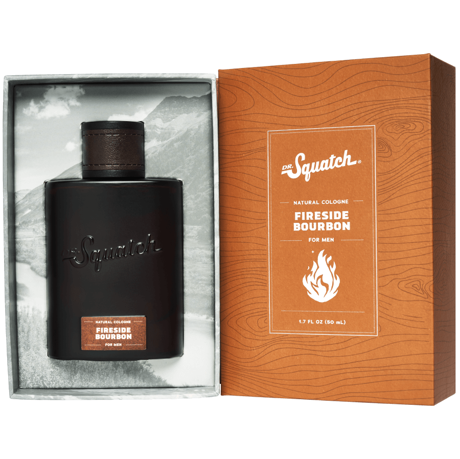 Dr. Squatch Men's Cologne Fireside Bourbon - Natural Cologne made with  sustainably-sourced ingredients - Manly fragrance of cedarwood, clove, and