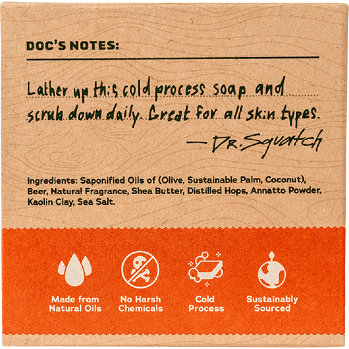 Grapefruit IPA Dr. Squatch Men's Organic Soap